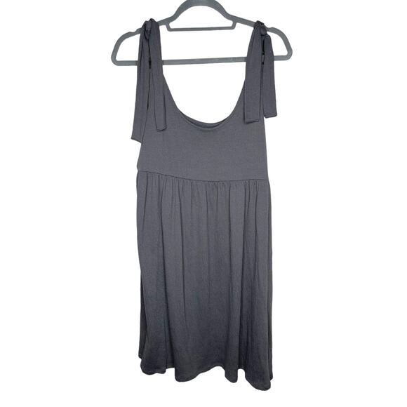 Wild Fable Tank Dress Tie Straps Empire Waist Flowy Gray Size XXL - Picture 8 of 8